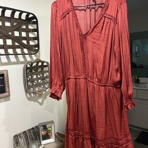 Simply Vera Vera Wang Rust Ruffled Tiered Sundress